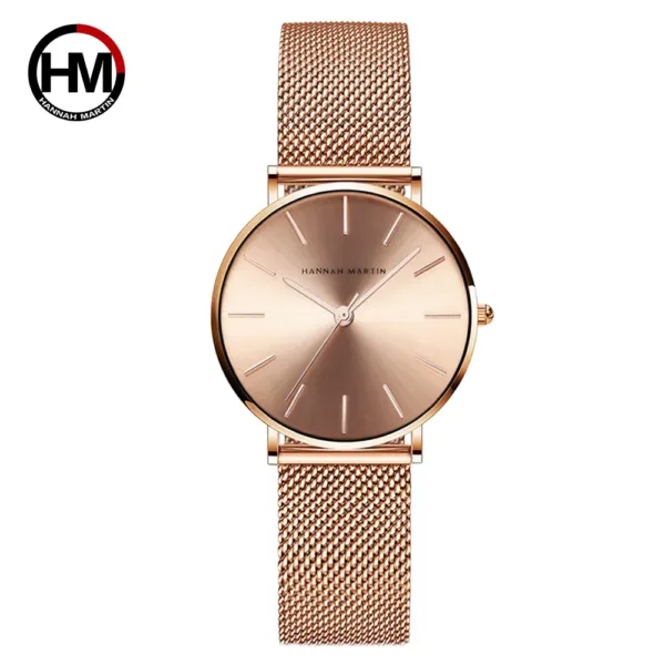 Luxury Rose Gold Stainless Steel Women's Watch - Image 18