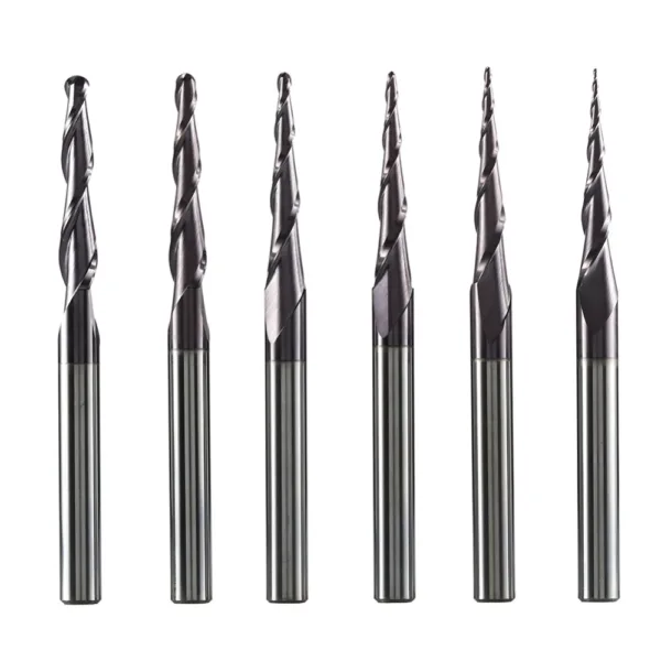 Tungsten Carbide 12PCS Ball Nose End Mill Set