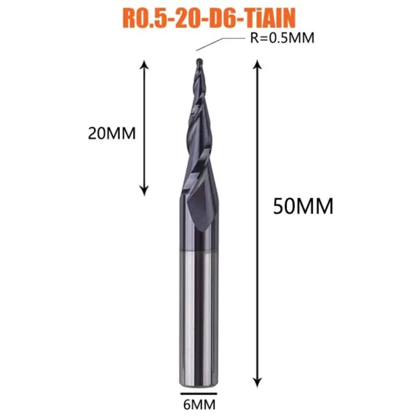 Tungsten Carbide 12PCS Ball Nose End Mill Set - Image 12