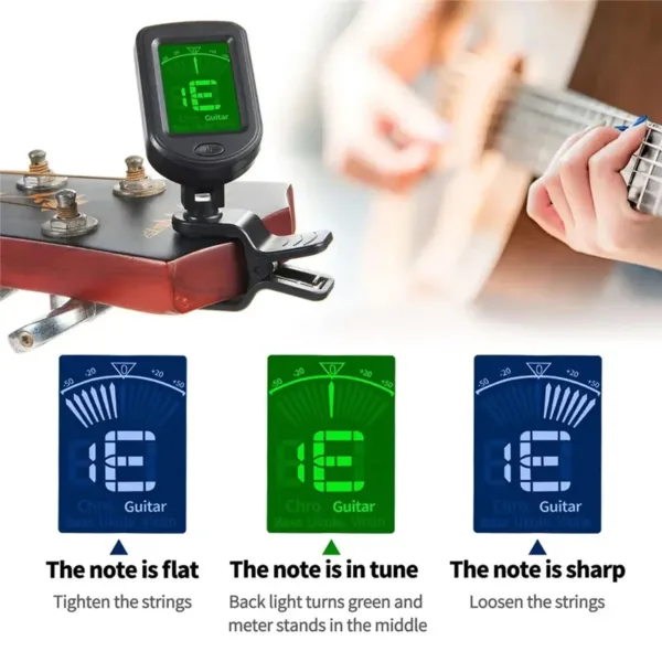 Universal Clip-On LCD Tuner for Various Instruments - Image 5