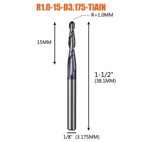 Tungsten Carbide 12PCS Ball Nose End Mill Set - Image 27