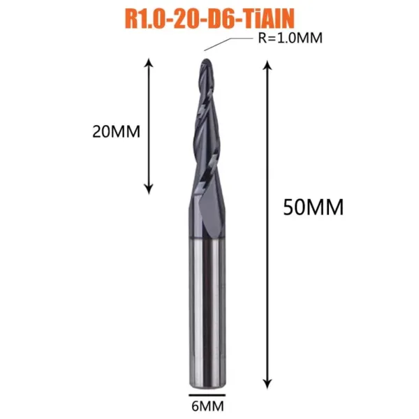 Tungsten Carbide 12PCS Ball Nose End Mill Set - Image 14