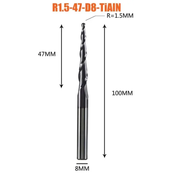 Tungsten Carbide 12PCS Ball Nose End Mill Set - Image 33