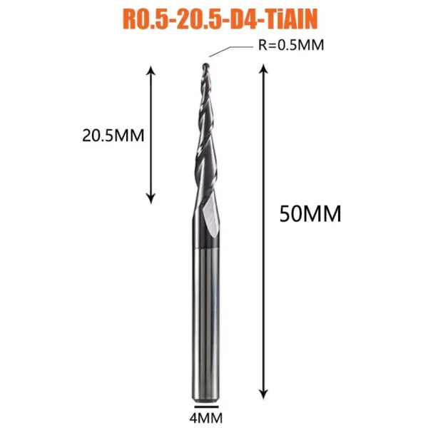 Tungsten Carbide 12PCS Ball Nose End Mill Set - Image 8