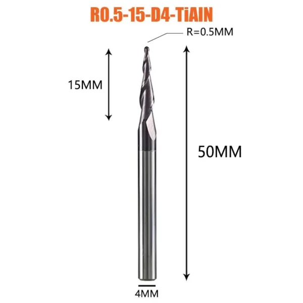 Tungsten Carbide 12PCS Ball Nose End Mill Set - Image 29