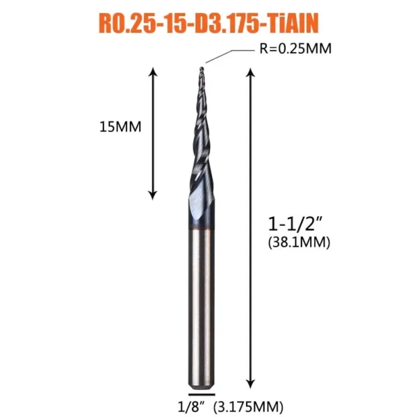 Tungsten Carbide 12PCS Ball Nose End Mill Set - Image 24