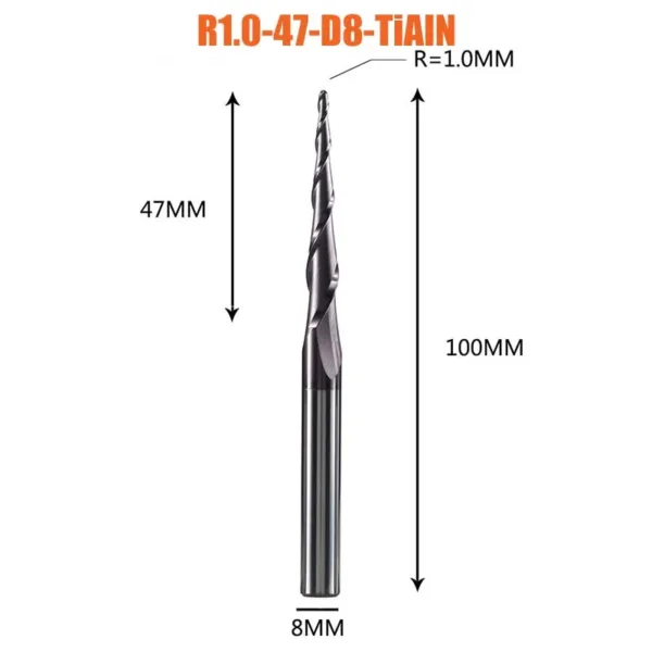 Tungsten Carbide 12PCS Ball Nose End Mill Set - Image 34