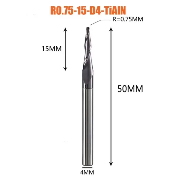 Tungsten Carbide 12PCS Ball Nose End Mill Set - Image 30