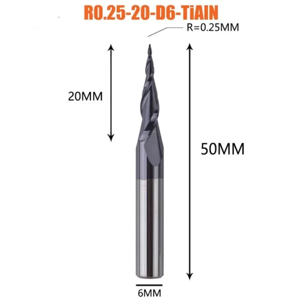 Tungsten Carbide 12PCS Ball Nose End Mill Set - Image 11