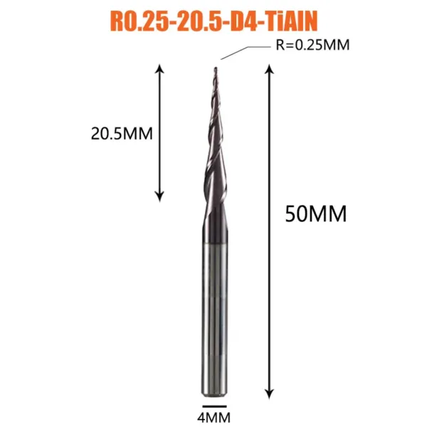 Tungsten Carbide 12PCS Ball Nose End Mill Set - Image 7