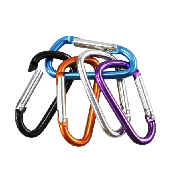 3-Pack 60mm D Shape Aluminium Carabiners