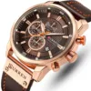 Men's CURREN Quartz Chronograph Leather Watch