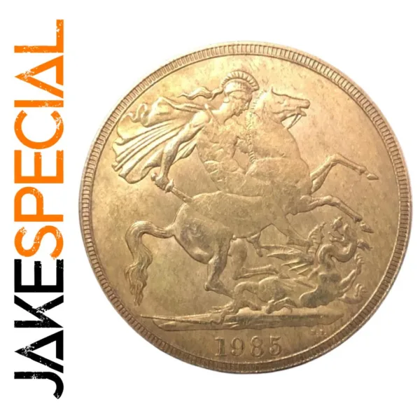 1985 Elizabeth II 5 Pounds Gold Replica Coin