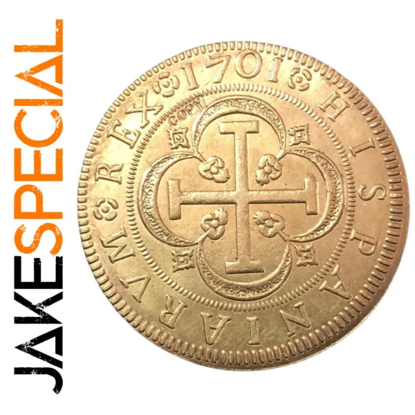 1701 Spain 8 Escudos Gold Replica Coin