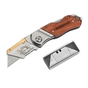 Folding Utility Knife with 10 Replacement Blades