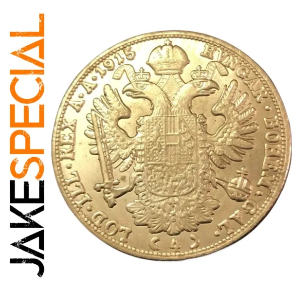 Gold Plated Replica 1915 Austria 4 Ducats Coin