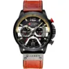 CURREN Men's Chronograph Leather Wristwatch