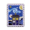 Van Gogh Starry Night Copper Enamel Pin