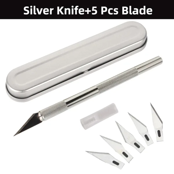 Multi-Knife Set with 5 Steel Blades - Image 22