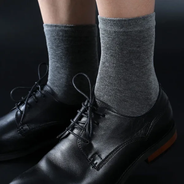 Men's Cotton Socks Set of 10 in Black