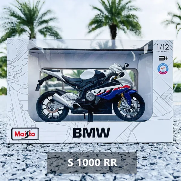 Maisto 1:12 BMW Motorcycle Diecast Model - Image 10