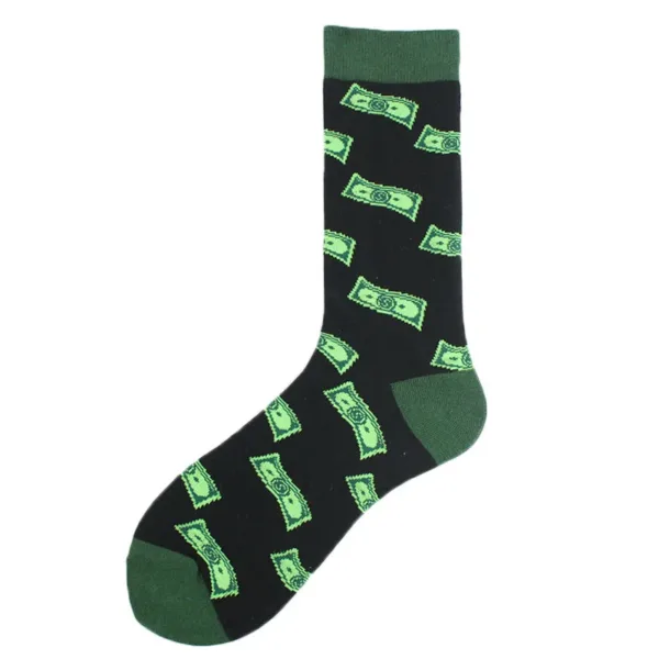 Funny Alien Planet Shark Design Cotton Socks - Image 2