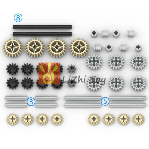 MOC Compatible Building Blocks Axle Pin Set - Image 3