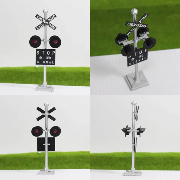 HO Scale Railroad Crossing Signal with Flasher - Image 4