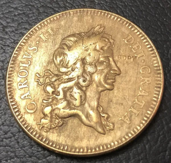 1672 England 5 Guineas Gold Replica Coin