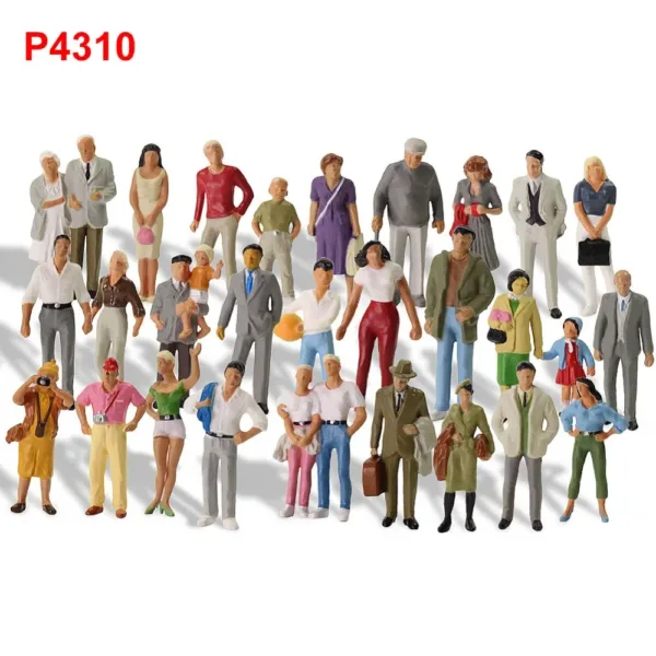 30pcs O Scale Painted Railway Figures Set