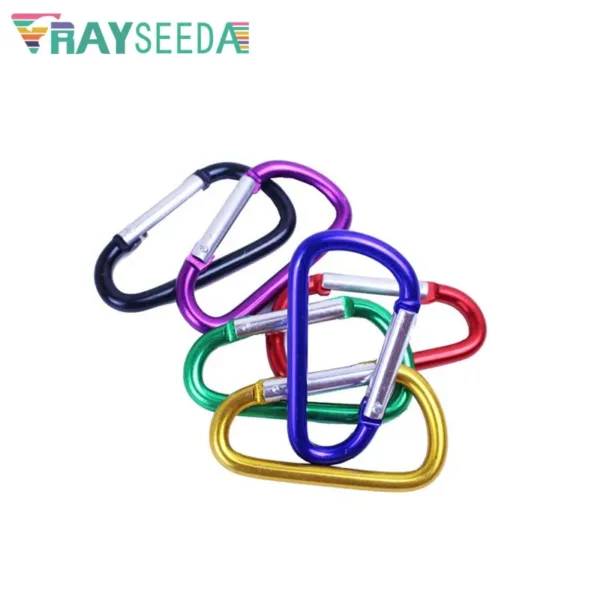 3-Pack 60mm D Shape Aluminium Carabiners - Image 5