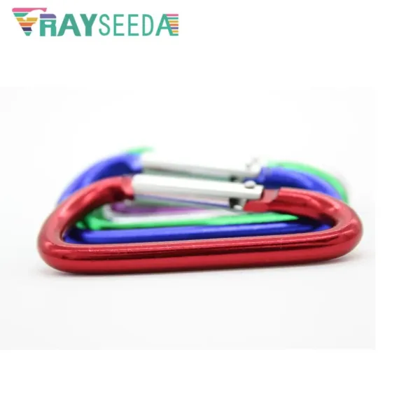 3-Pack 60mm D Shape Aluminium Carabiners - Image 4