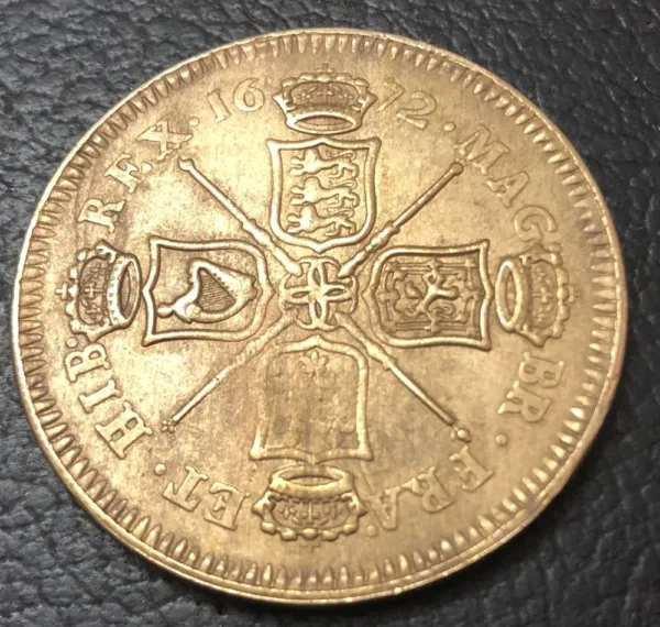 1672 England 5 Guineas Gold Replica Coin - Image 2