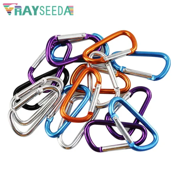 3-Pack 60mm D Shape Aluminium Carabiners - Image 6