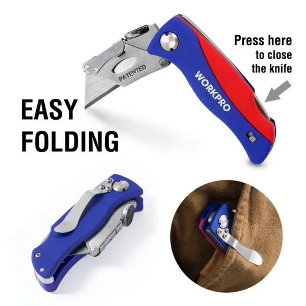 Folding Utility Knife with 5 Blades - Image 4