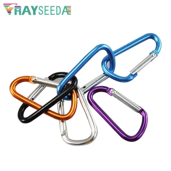 3-Pack 60mm D Shape Aluminium Carabiners - Image 2