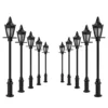 10pcs OO HO Scale Vintage Lamp Post Lights