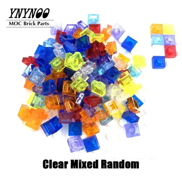 550Pcs 1x1 Transparent Building Blocks Set - Image 13