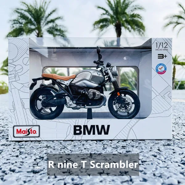 Maisto 1:12 BMW Motorcycle Diecast Model - Image 14