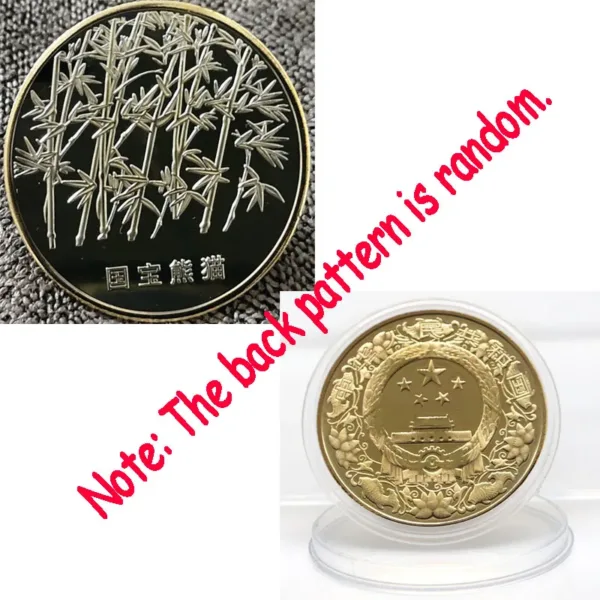 Panda Coin Replica Gold Plated 40mm Collectible - Image 5