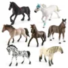 Mini Horse Figures PVC Animal Models Set