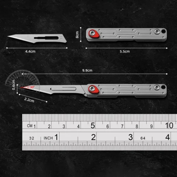 Portable Folding Knife with 10 Blades - Image 4