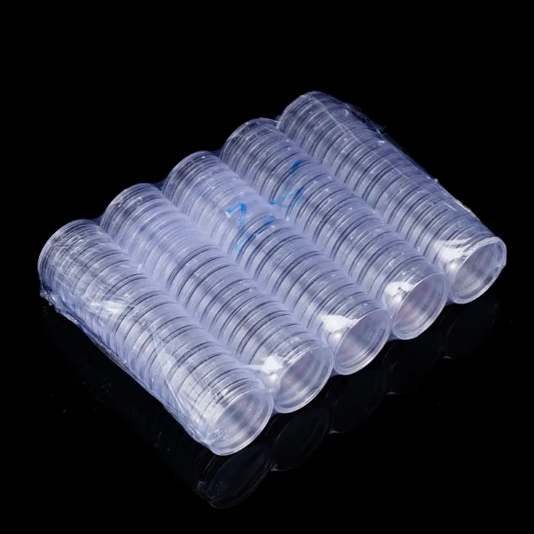 Clear Plastic Coin Storage Capsules Set - Image 5