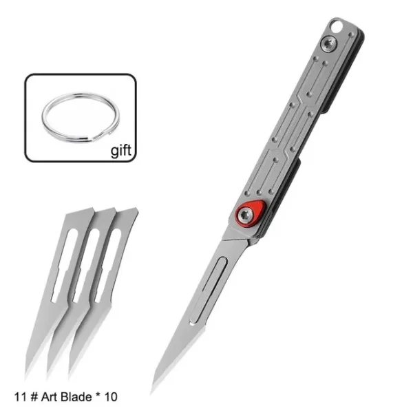 Portable Folding Knife with 10 Blades - Image 9