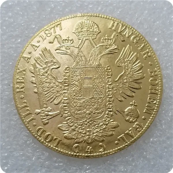 Austria Vintage Replica Gold Silver Coin 40mm - Image 3