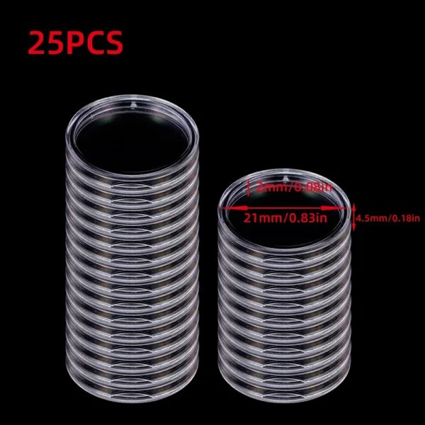 Clear Plastic Coin Storage Capsules Set - Image 27