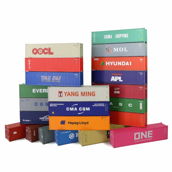 3 Pack HO Scale 1:87 Shipping Containers - Image 5