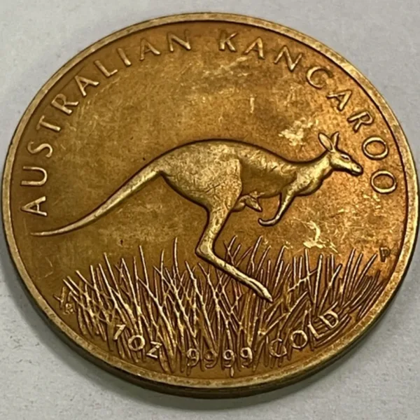 Antique Style 2008 Kangaroo Gold Coin Replica - Image 2