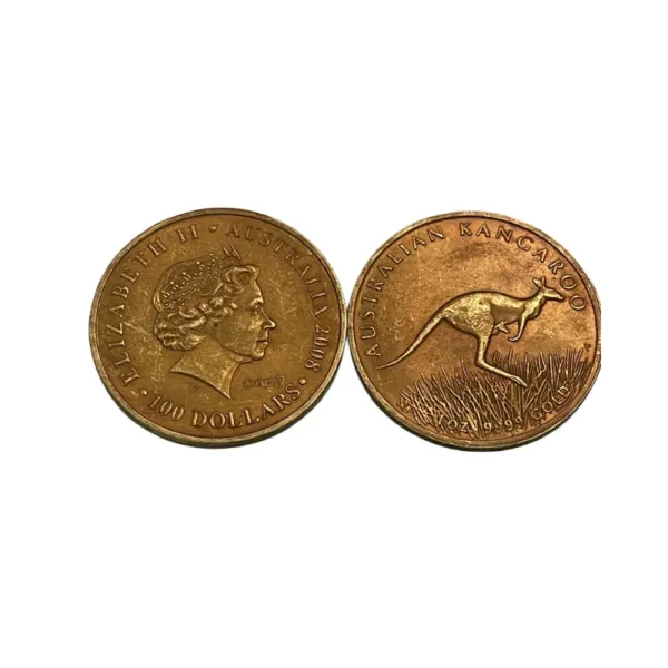 Antique Style 2008 Kangaroo Gold Coin Replica - Image 5