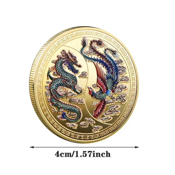 Dragon and Phoenix Replica Commemorative Coin - Image 5